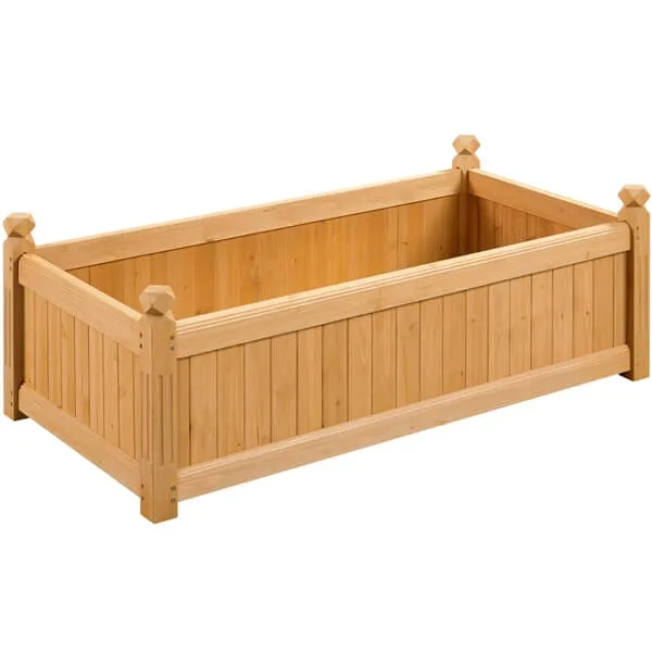 Yaheetech 46″ L × 23.5″ W × 16″ H Wooden Raised Garden Bed