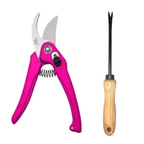 Your Brand Garden Combo - Flower Cutter (Hedge Shears) & Hand Weeder Straight