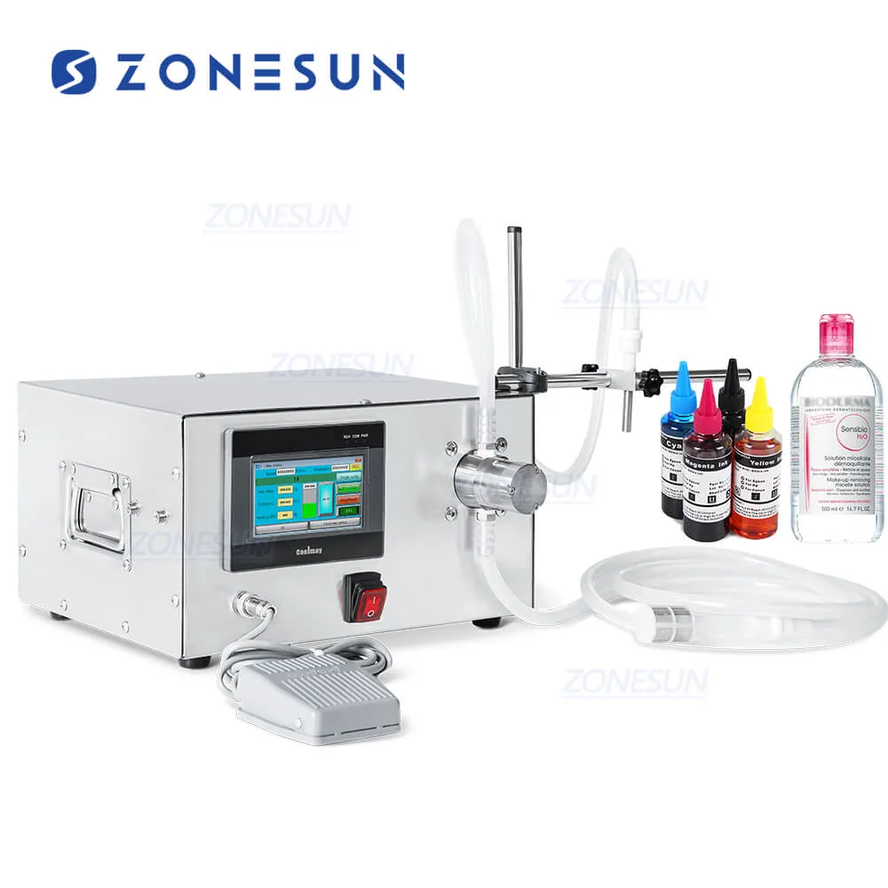 ZONESUN ZS-MPZ1 Semi-automatic Magnetic Pump Essential Oil Juice Ink Perfume Spray Bottle Liquid Soap Quantitative Filling Machine