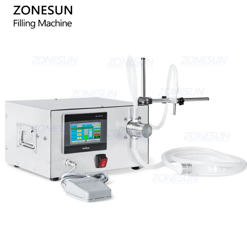 ZONESUN ZS-MPZ1 Semi-automatic Magnetic Pump Essential Oil Juice Ink Perfume Spray Bottle Liquid Soap Quantitative Filling Machine