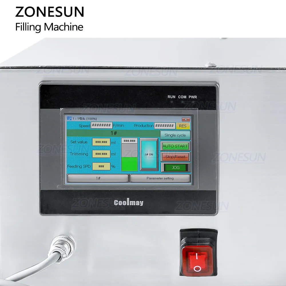 ZONESUN ZS-MPZ1 Semi-automatic Magnetic Pump Essential Oil Juice Ink Perfume Spray Bottle Liquid Soap Quantitative Filling Machine