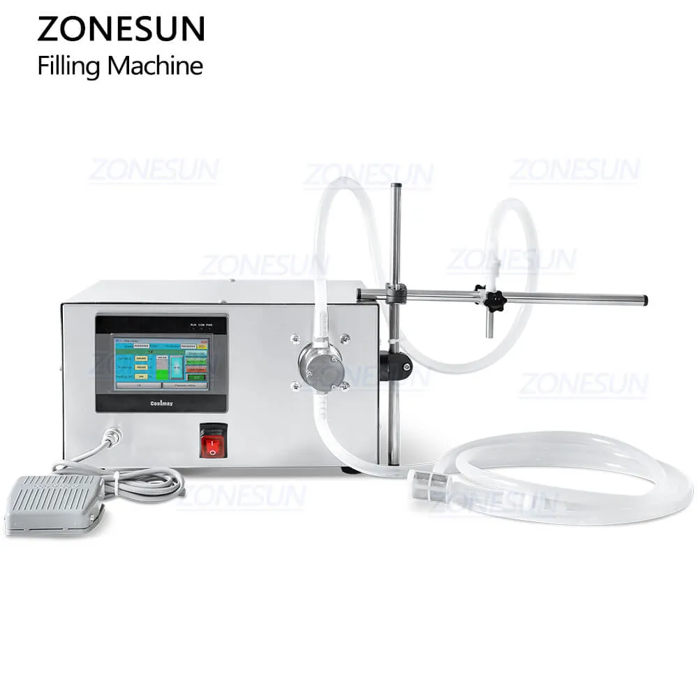 ZONESUN ZS-MPZ1 Semi-automatic Magnetic Pump Essential Oil Juice Ink Perfume Spray Bottle Liquid Soap Quantitative Filling Machine